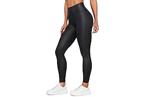 CRZ YOGA Butterluxe Matte Faux Leather Leggings for Women 28''