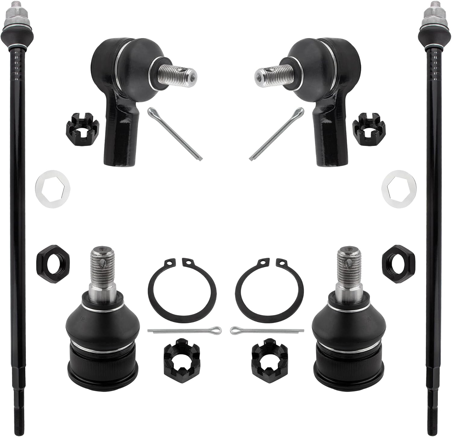 BOXI 6pcs Front Inner Outer Tie Rod Ends + Lower Ball Joints Fit for Honda Element 2003-2006 / for Honda Element 2007-2011 (NOT FOR SC) - Sport Utility 4-Door 2.4L l4 | K500004 ES80995 EV800242