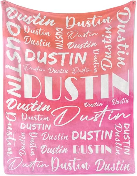 Name Blanket Personalized Name Blanket Customized Blanket with Name Text for Adult Kid Birthday Christmas Mothers Fathers Valentines Day Gift