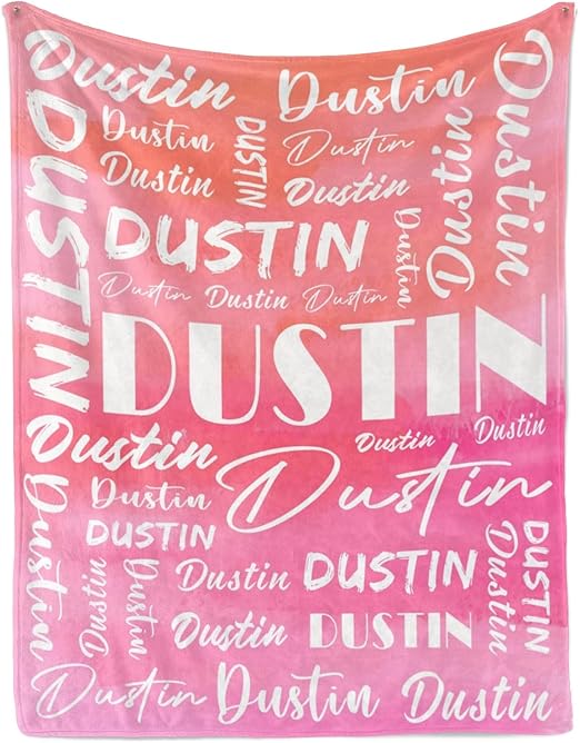 Name Blanket Personalized Name Blanket Customized Blanket with Name Text for Adult Kid Birthday Christmas Mothers Fathers Valentines Day Gift