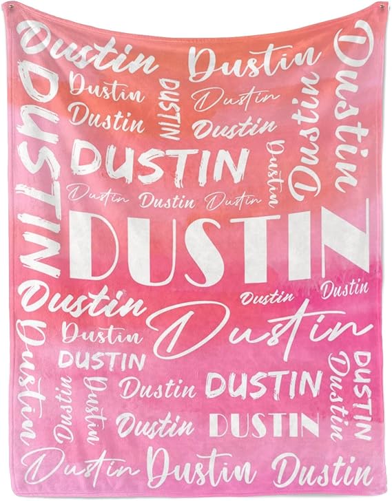 Name Blanket Personalized Name Blanket Customized Blanket with Name Text for Adult Kid Birthday Christmas Mothers Fathers Valentines Day Gift