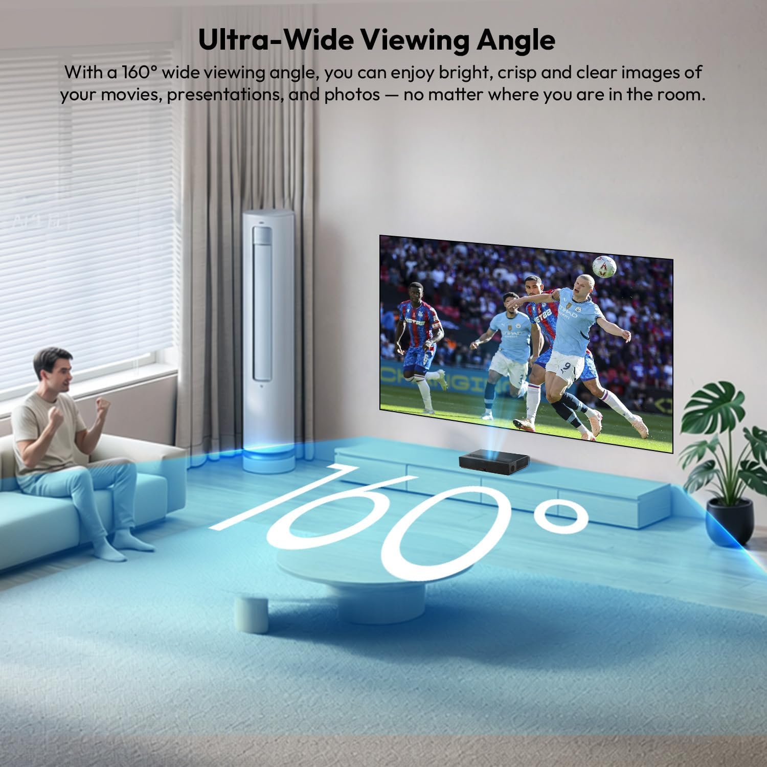 NothingProjector ALR Screen for Ultra Short Throw Projector, 85% Ambient Ceiling Light Rejecting, 120 inch, 4K/8K UHD, Active 3D, Fixed Frame 16:9, Wall Mount Anti Daylight UST, Classic Series NothPJ