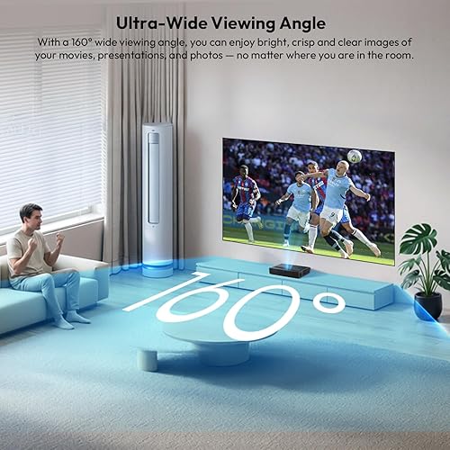 Miniatura 5 de NothingProjector - Pantalla de proyector ALR, 120 pulgadas, rechazo de luz ambiental de techo, marco fijo 4K Ultra HD 16:9, cristal PET, montaje en