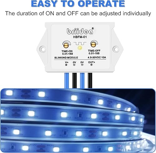 Miniatura 3 de Briidea Módulo intermitente de 10 amperios DC 4.5-30V adecuado para varias lámparas de advertencia, impermeable