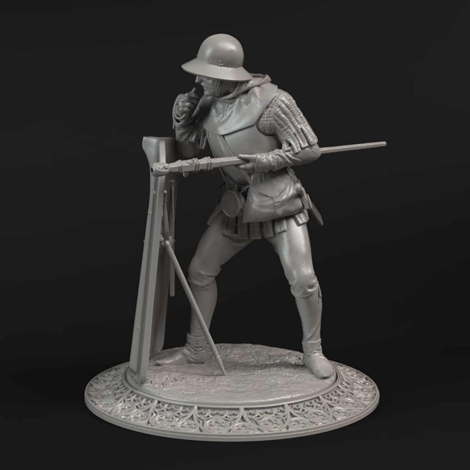TRUEGRIS 1/24 Scale Ancient European Warrior Resin Model unassembled and unpainted //q9D4J5
