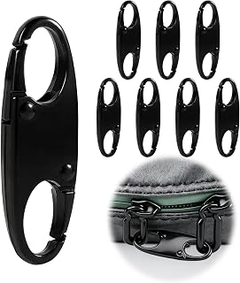 Jetstream 8 Stück Diebstahlsicherung Rucksack Zipper, Reisverschlüse, Antidiebstahlschloss für Taschen, für Gepäck, Rucksack, Handtasche, Reißverschluss-Schieber(Schwarz)