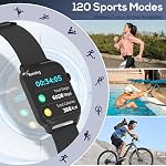 Une montre intelligente pour les hommes, 120+ Modes de sport Smartwatch avec 1.83" HD, Alexa intégré, moniteur de rythme cardiaque/dormeur, IP67 Imperméable, appel Bluetooth & Montre de fitness pour iPhone/Android (Noir)