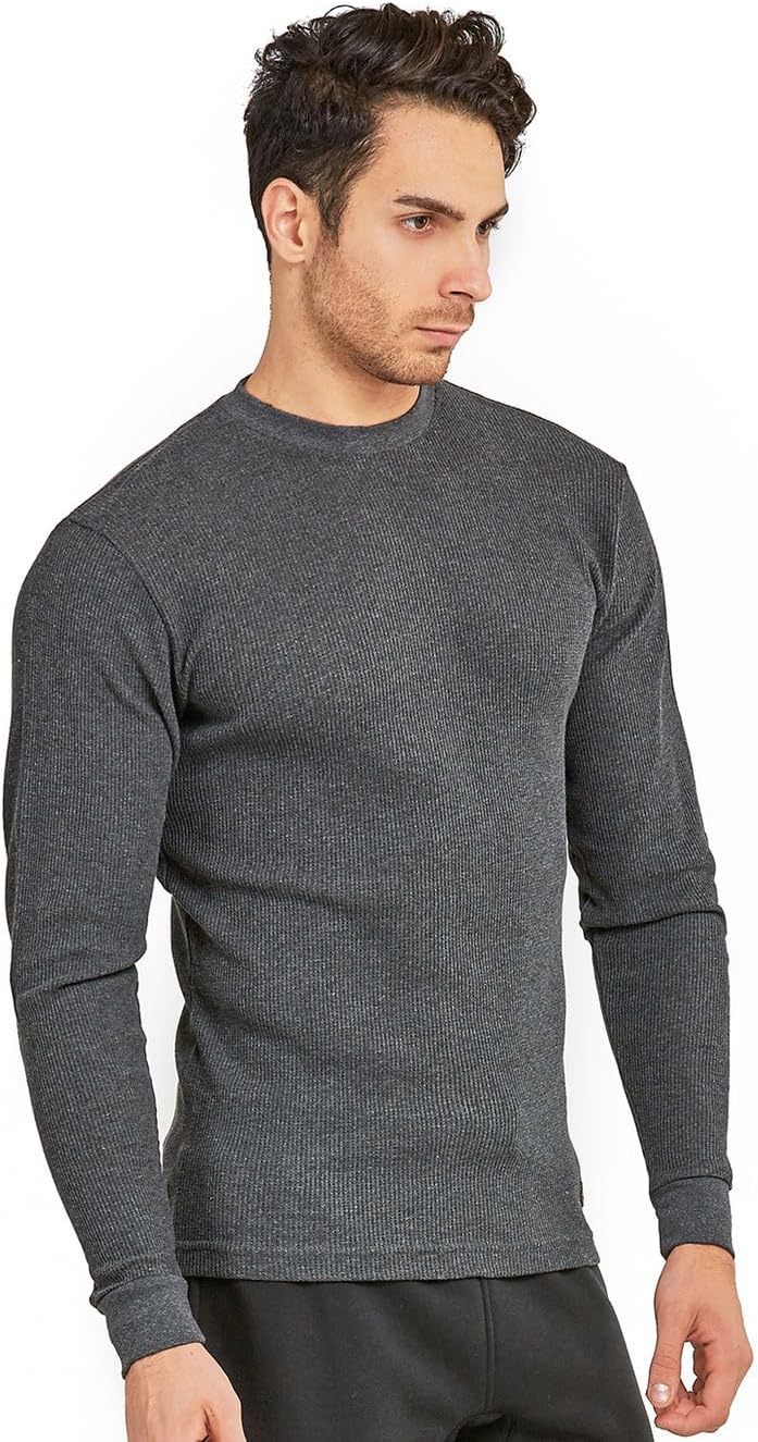 Men's Classic Fit Heavy Weight Waffle Thermal Shirt - Image 2