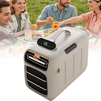 Air Conditioning Unit Portable,Air Conditioner 5000 BTU Dehumidifier, 1500W Cooling Fan with 3 Speeds, Digital Display & Remote Control, 1-12 Hour Timer for Room,car,truck [Energy Class A+]