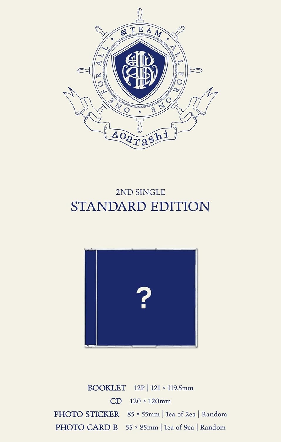 Dreamus &TEAM Album - Aoarashi STANDARD + LIMITED EDITION 2 Ver. Full Album Set+Pre Order Benefits+BolsVos Exclusive K-POP Giveaways Package