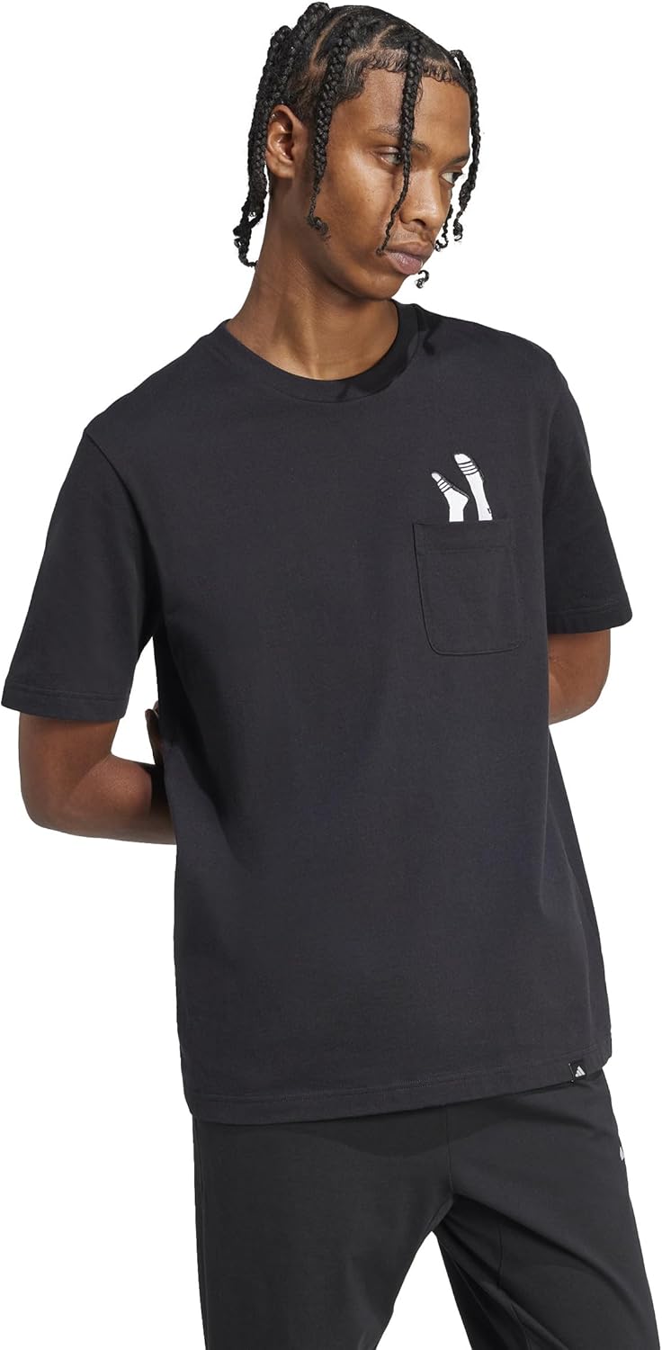 Adidas Mens Lounge Slides Pocket T-Shirt - Image 2