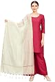 Studio Shringaar Women's Chanderi Silk Blend Handloom Dupatta (32" X 2.35 Meters) (Off White)