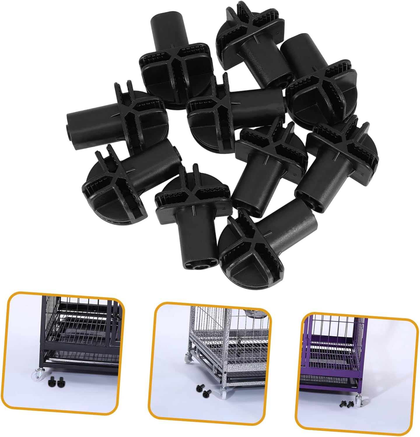 Toddmomy 10pcs Plastic Wire Cube Connectors Wheels Durable Replacement Buckles for Diy Storage Units Closet Organizers Easy to Install Accessories for Tool Carts