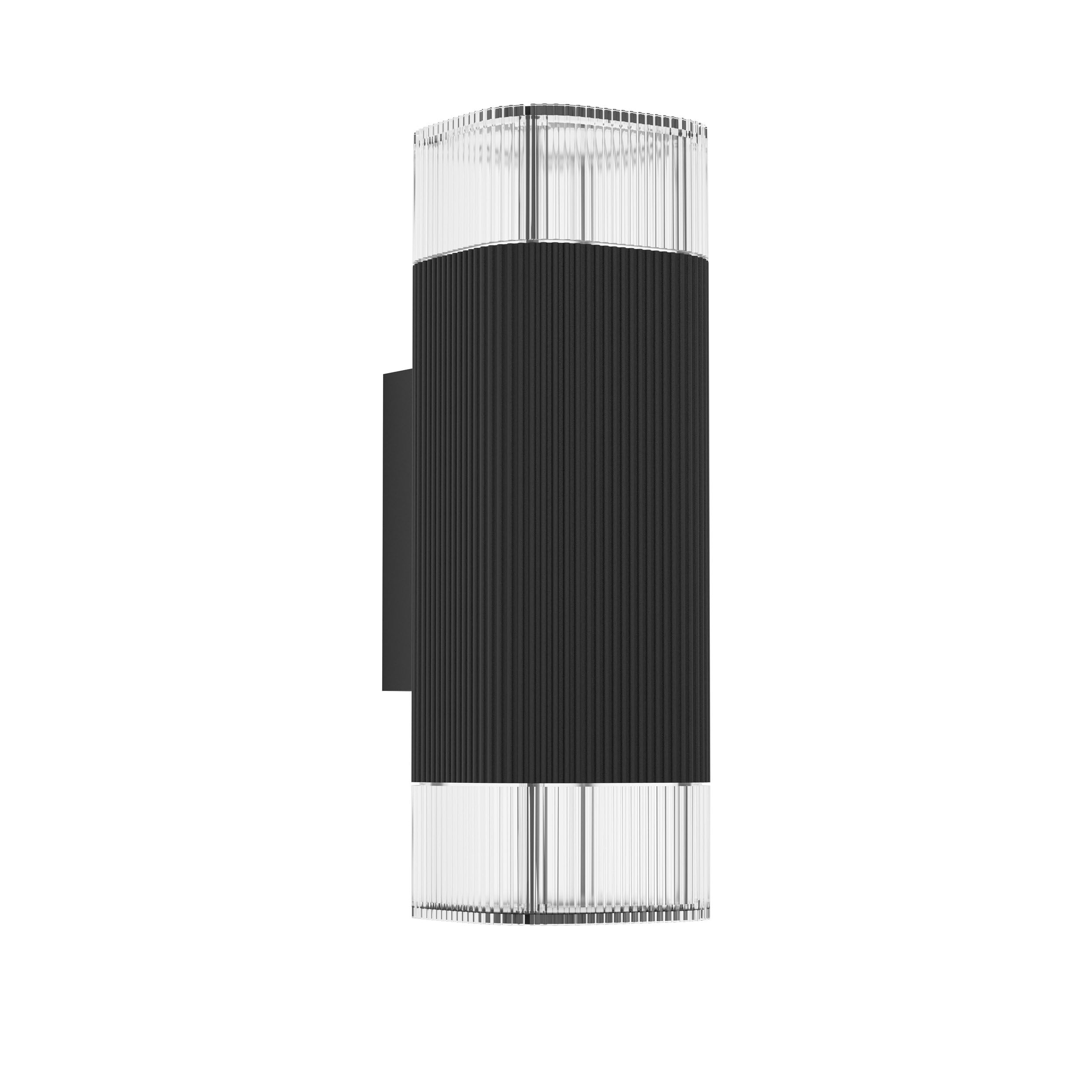 Eglo Castelnuovo Aluminium IP65 GU10 Modern Outdoor Wall Light, Black