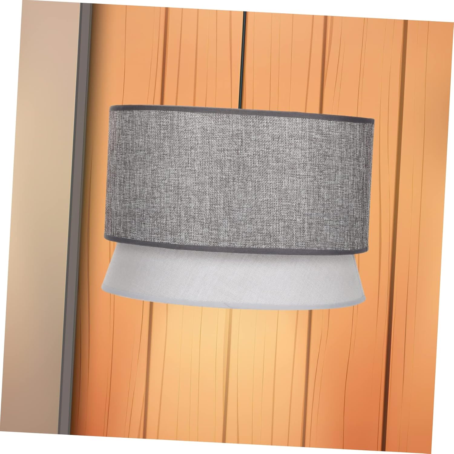 2-layer Ceiling Light Shade for E14/e27 Socket Fabric Lamp Shades Set Modern Style