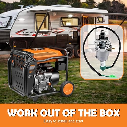 Miniatura 7 de HUAYI P27-2 Carburador compatible con Honda GX390 13HP 188F Generac GP5000 GP5500 GP6500 Powermax Smarter Tools 5000W 5500W 6500W 7500W 8000W 9500W