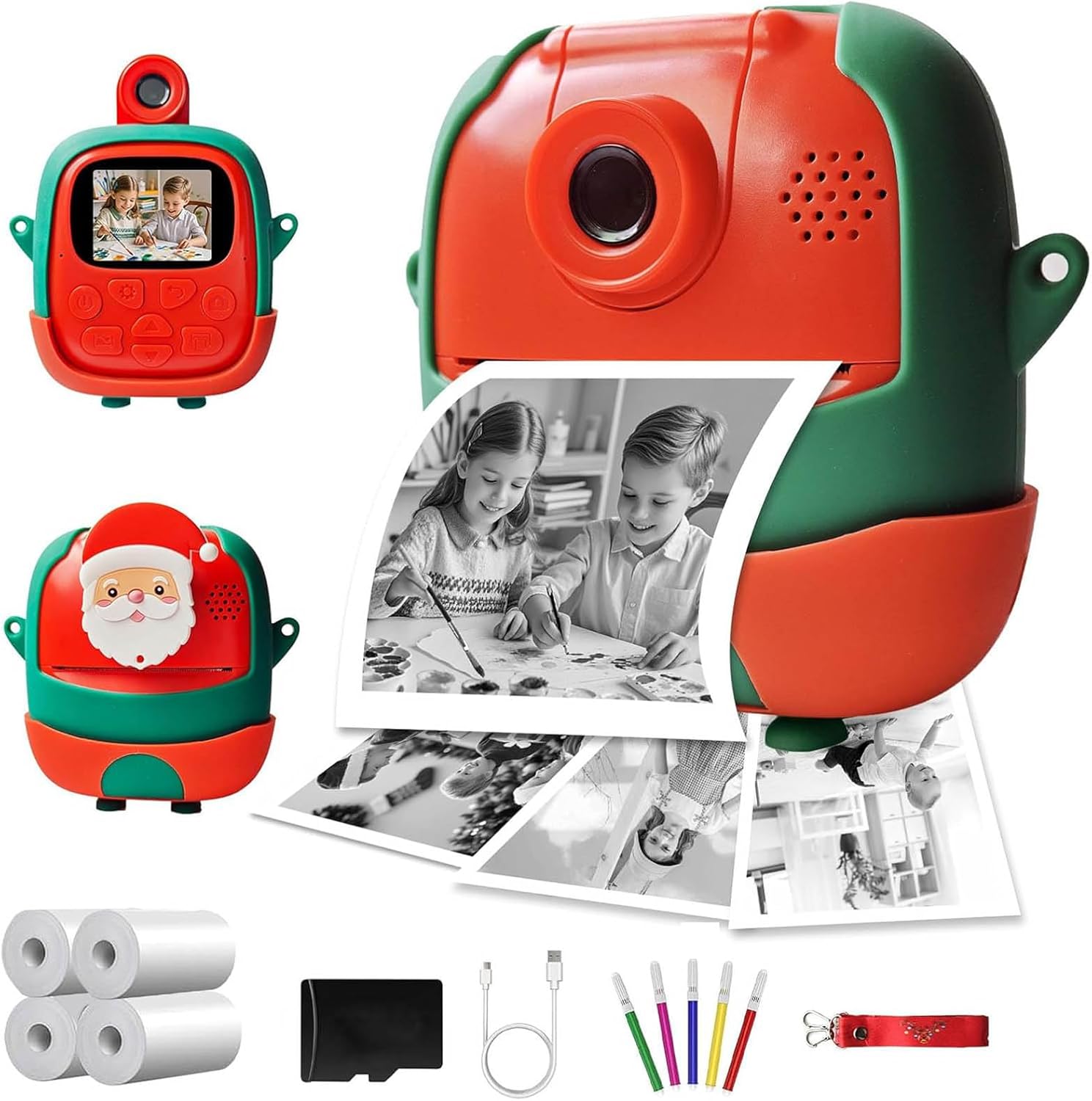 Digital Camera for 2" Display 6X 1080P Video 5 Modes 32G Card Warm Printing ' s Camera Toy