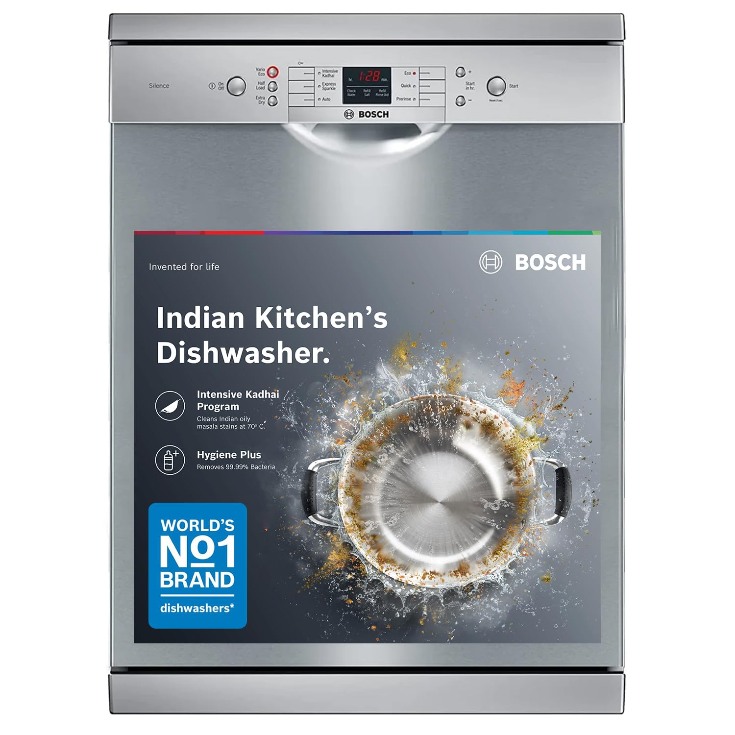 Bosch 13 Place Setting Dishwasher with Intensive Kadhai Prog…