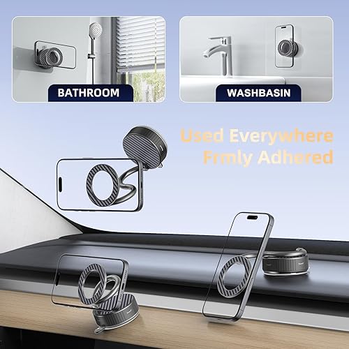 Miniatura 4 de Soporte de teléfono de coche para Magsafe, soporte magnético para teléfono, soporte de teléfono para tu coche, brazo de metal ultra largo y soporte
