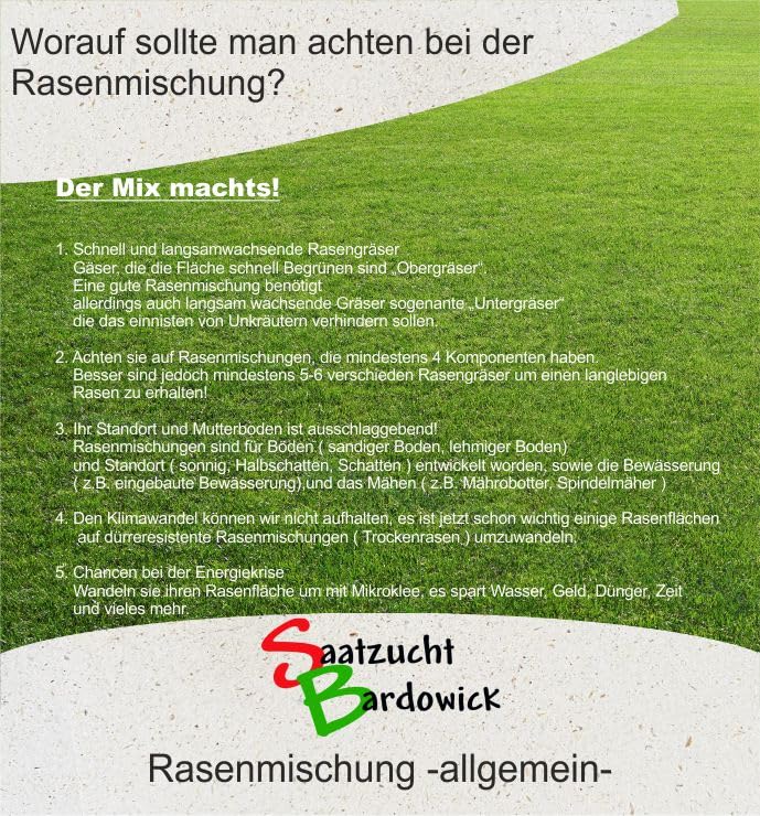 1-30 Kg Rasensamen Berliner Tiergarten Gebrauchsrasen - für trockene Standorte - Qualität zum fairen Preis (25 kg)
