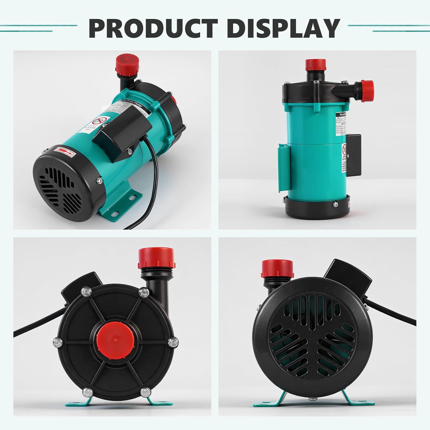 MXBAOHENG 1110GPH Magnetic Drive Pump, 110V Circulating Water Pump, 90W Liquid Delivery Pump for Chemical Industry, Pharmaceutical Industry, and Electroplating Industry (70L/min)