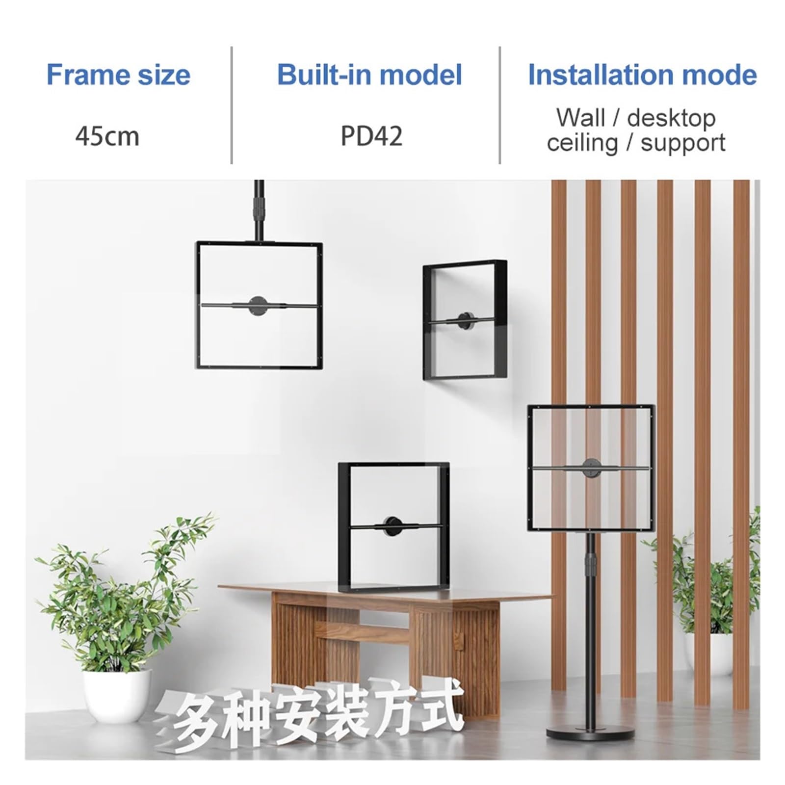3D Holograficzny Wentylator LED Obrotowy Projekcja HD Aerial Stereo Obrazowanie Reklama Światło Wszechstronna treść