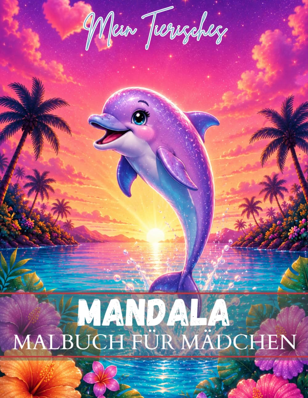 Mein Tierisches Mandala Malbuch für Mädchen: Das perfekte Geschenk, 50 Süße Tiermandalas ab 6 Jahre mit positiven Affirmationen