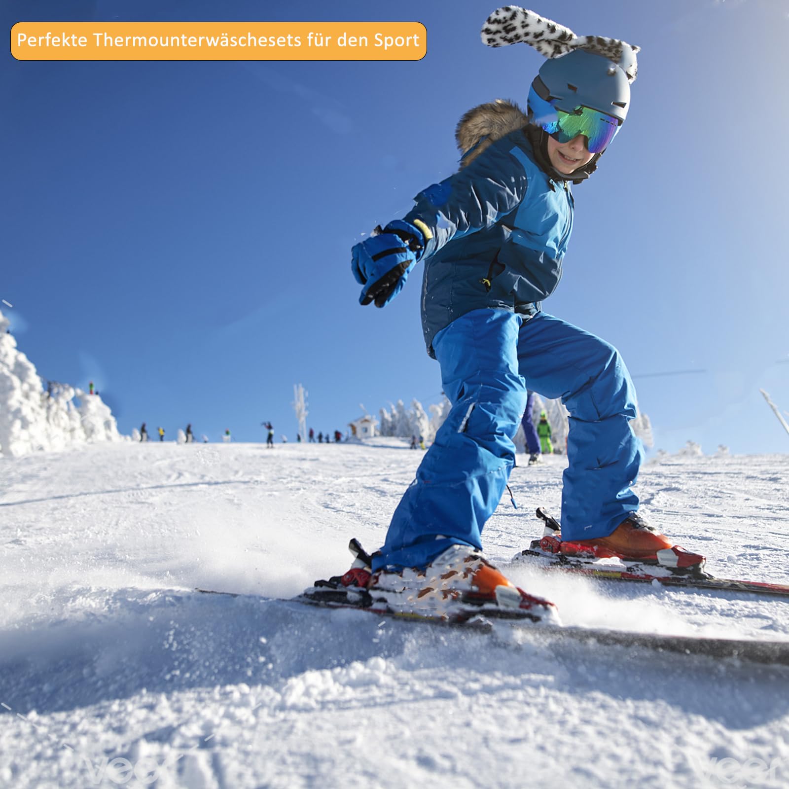 Sous-vêtements thermiques pour enfants - Haut thermique sportif à manches longues et leggings de compression pour enfants pour le sport, le football, le basket-ball, le ski
