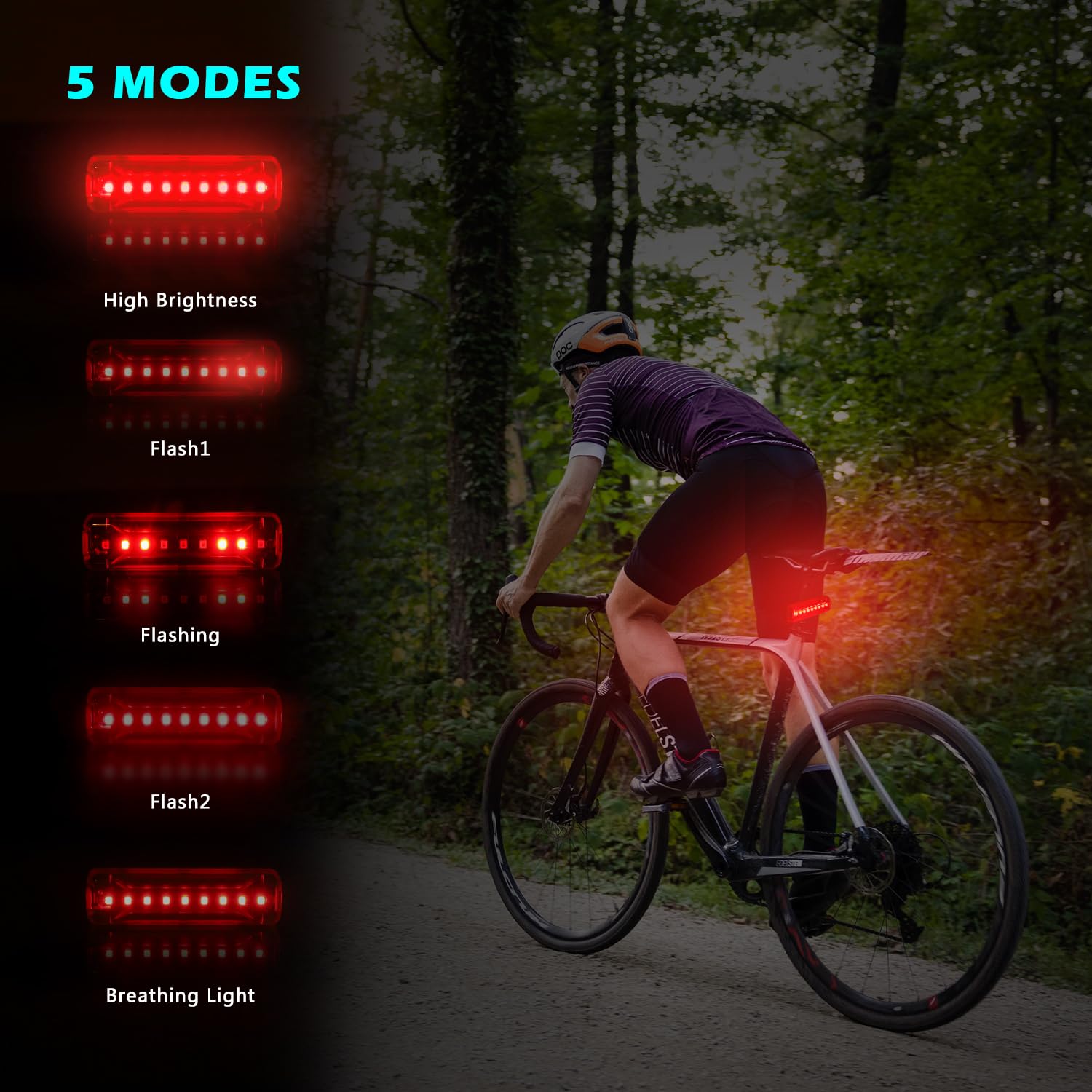 Lumiere Velo 8000 Lumens Lampe Velo 8 LED Puissantes 6400mAh Eclairage Velo Rechargeable USB C