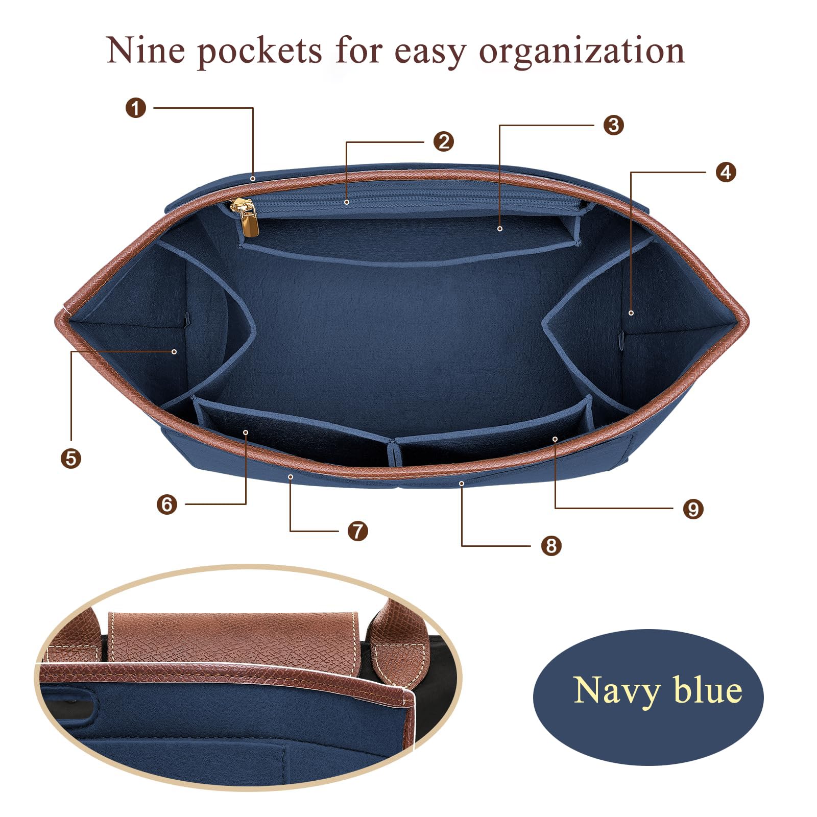 Forro Organizador Para Bolso, Múltiples Niveles, Gran Capacidad