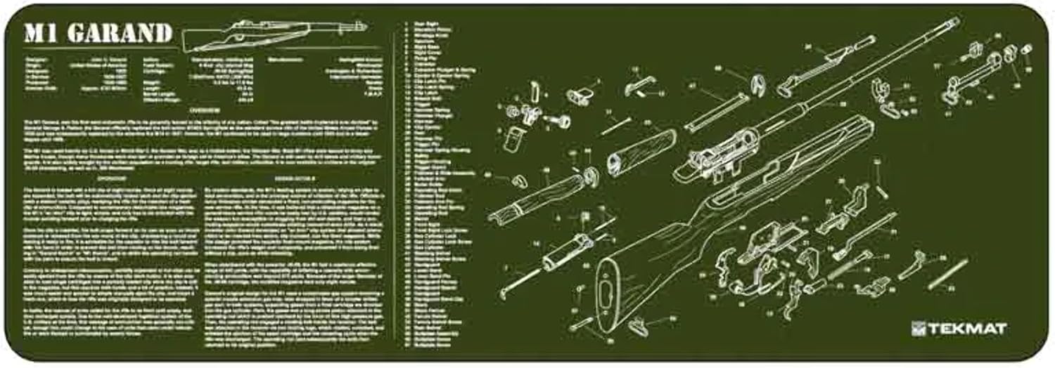 TekMat 36" x 12" Long Gun Cleaning Mat – The Original Rifle & Shotgun Work Mat, 1/8 Inch Thick, Non-Slip & Oil-Resistant