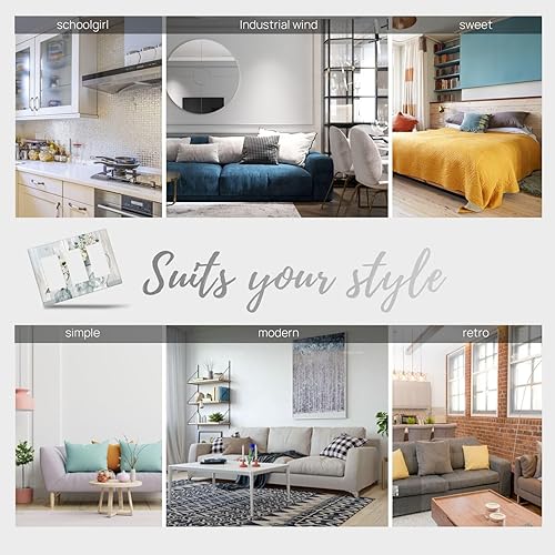 Miniatura 8 de Romyessen Cubierta de interruptor de luz floral rústica de granja, placa de pared decorativa de 3 cuadrillas triple basculante eléctrico para