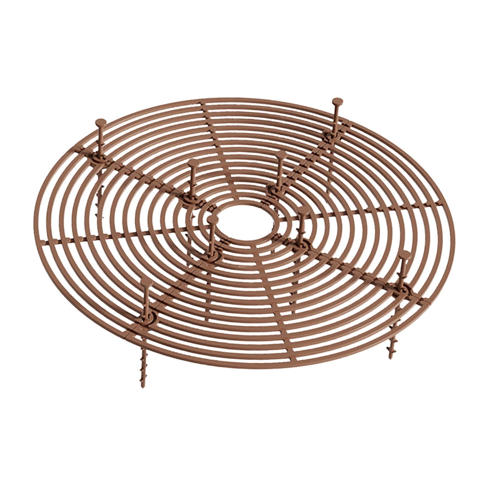 UJEAVETTE® Plant Pot Grid Soil Protector Covers Gardening Outdoor Cuttable Flower Cover Coffee 30Cm-image-6