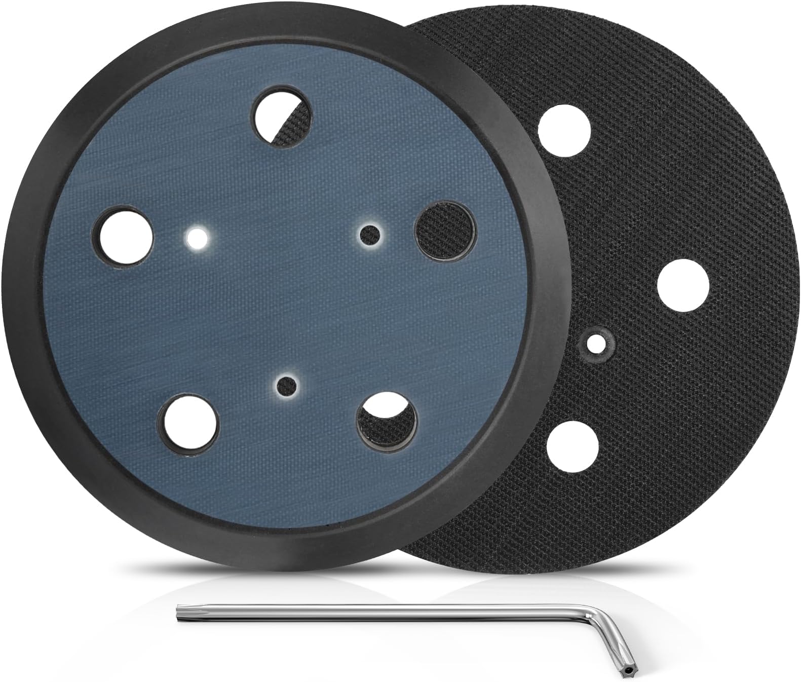 5 Inch 5 Hole Orbital Sander Replacement Pad for Porter Cable 333 333VS Random Orbit Sanders - Hook and Loop Sanding Pad Parts for Porter Cable 13904/13909
