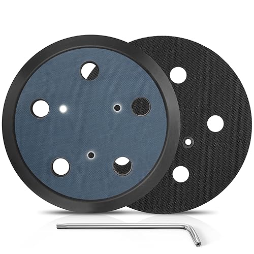 Paquete de 2 almohadillas de repuesto para lijadora orbital de 5 pulgadas y 5 agujeros para lijadoras orbitales aleatorias Porter Cable 333 333VS -