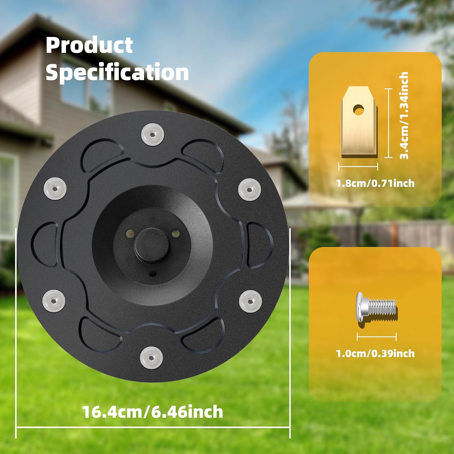 i105N Blade Disc + 30 Blades + 30 Screws Compatible with Segway Navimow i105N, i108N, i110N, i206 AWD, i210 AWD Robotic Lawnmower Spare Parts - Blade Disc Accessories Robotic Lawnmower Turntable