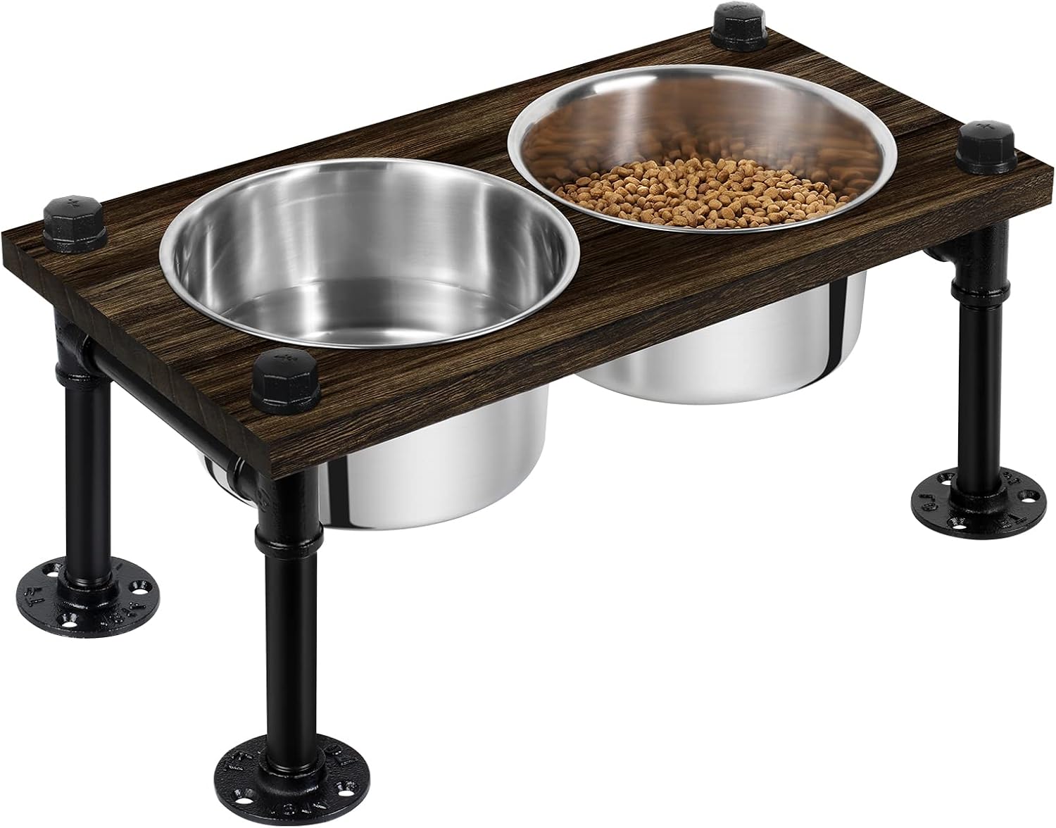 Elevated Dog Bowls for Large Dogs Waterproof Raised Dog Bowl Industrial Dog Food and Water Stand with 2 Stainless Steel Food Dishes Pet…