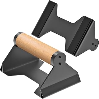 Kipika Push Up Bars, Pushup Stands, Ergonomic Wooden Handles, Anti-slip Rubber Base Pads, Parallettes Bars for Strength Training Equipment & Calisthenics, Perfect for Floor Workout Exercise
