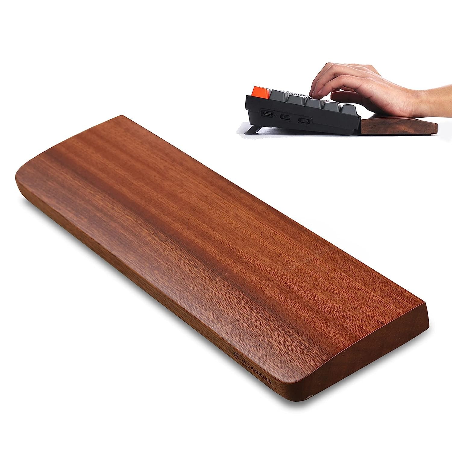 Health benefits Keyboard Wooden Wrist Rest, Black Walnut Solid Wood Non-Slip Ergonomic Palm Rest for Compact 60% Keyboard, for Typing Lover Two Color Durable and Easy to Clean 17 INCH (Brown) (B0CBWSTGY3) Amazon Price History, Amazon Price Tracker
