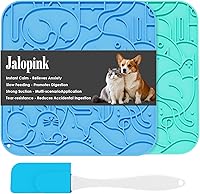 Jalopink Lick Mat for Dogs & Cats 2 Pack - Suction Cup Slow Feeder for Anxiety Relief, Bath Time, Grooming & Training