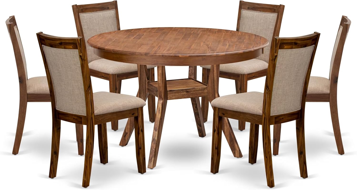 F8MZ7-40N-04 7-Pc Dining Set Consists of a Pedestal Kitchen