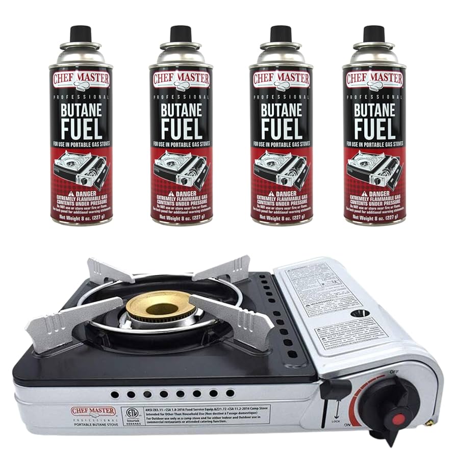めんつゆ✨11セット Amazon.com: 12,000 BTU Portable Butane Camping Stove with 4