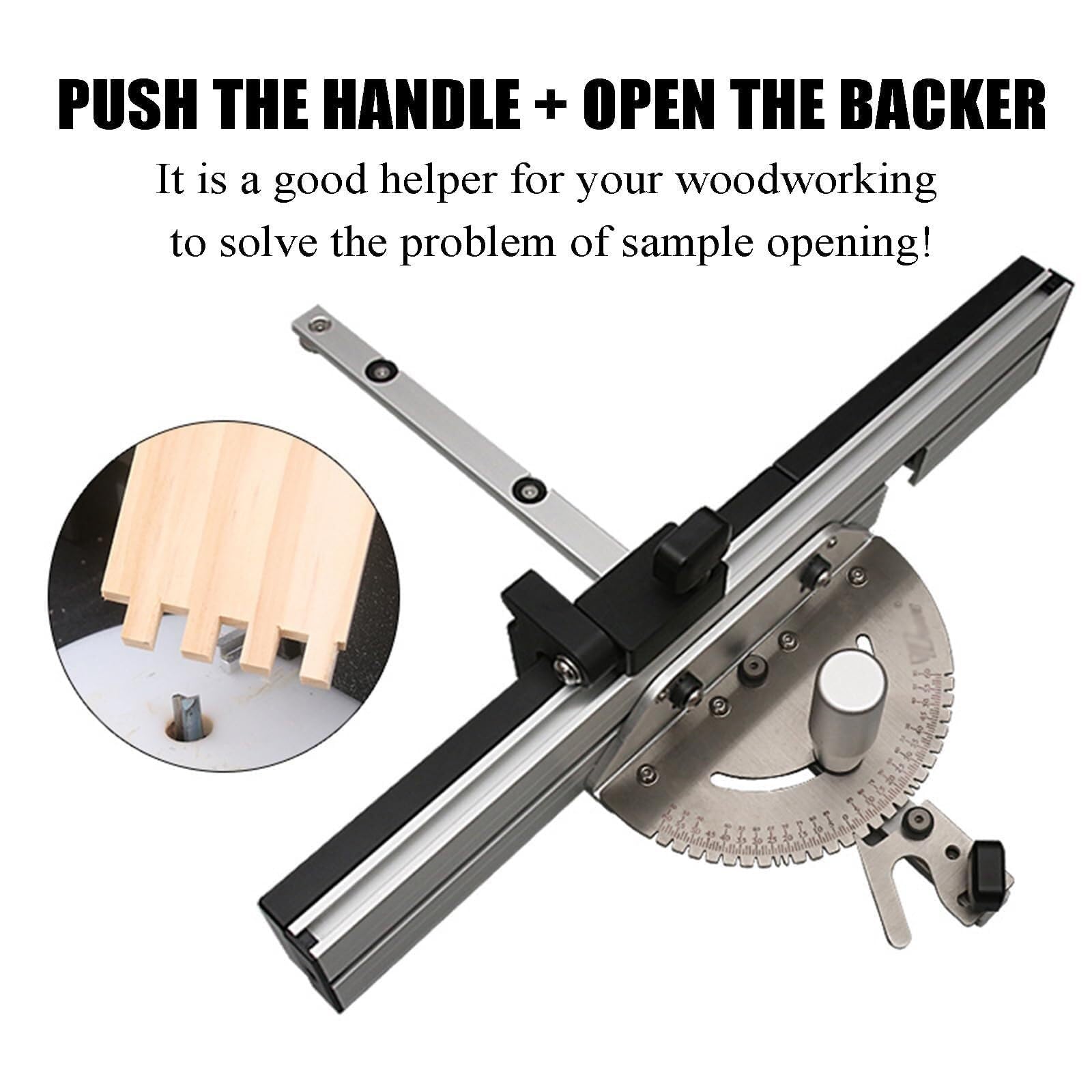 Przyrząd do cięcia ukośnego, mosiężny uchwyt 450mm, 27-kątowy przymiar do cięcia ukośnego z ogranicznikiem ukosu i ogranicznikiem do cięcia wielokrotnego, ogranicznik do prowadnicy Jiont Jig