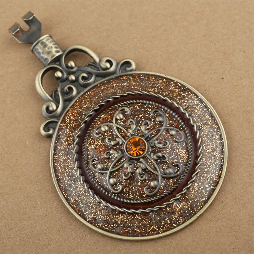 Desk Clock and Shelf Clock European Vintage Retro Mantel/Mantle Mute Silent Table Clock with Pendulum Movement (Color : Chestnut Color)