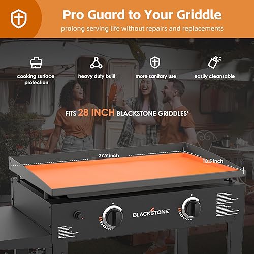 Miniatura 2 de Gladis - Tapete de silicona de 28 pulgadas para parrilla Blackstone, silicona de grado alimenticio militar mejorada, cubierta protectora de 28