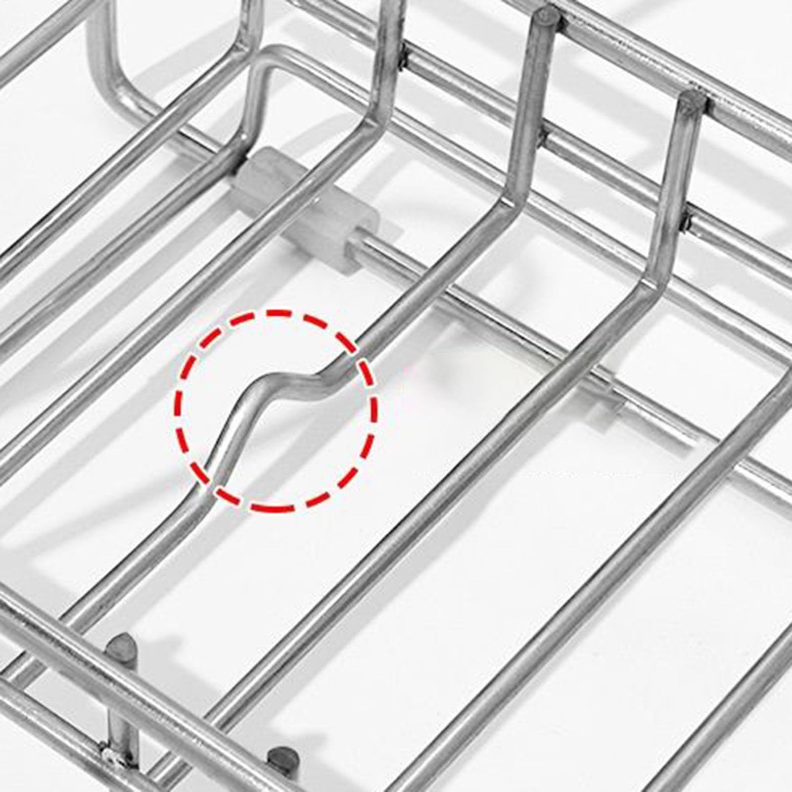 Scolapiatti compatto in acciaio inox e vetro, 29 x 10 x 15 cm, ideale per tazze, tazze e bicchieri, soluzione salvaspazio per la cucina