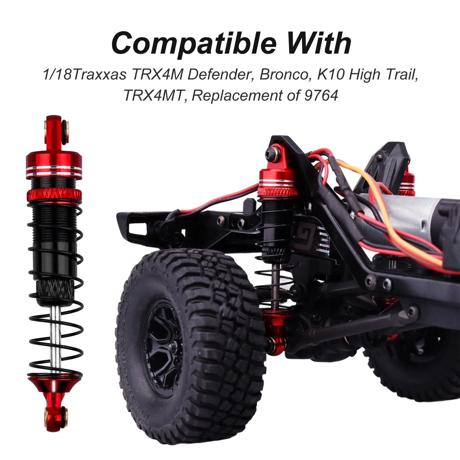 HobbyPark Aluminum 59mm RC Shocks Long Travel Shock Absorber Oil