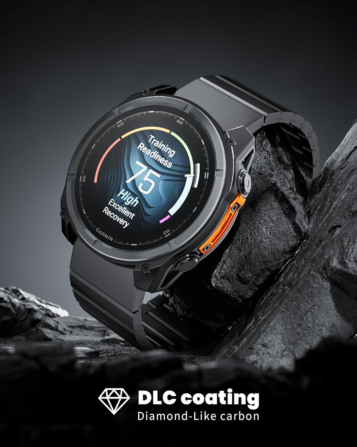 LULULOOK Titanium Band for Garmin Watch Fenix 8 51mm/7X/6X/5X Plus, 26mm Titanium Metal Repalcement Band for Garmin Watch Tactix/ quatix 8 51mm, epix Pro (Gen 2) 51mm, DLC Coating and Butterfly Clasp,Black