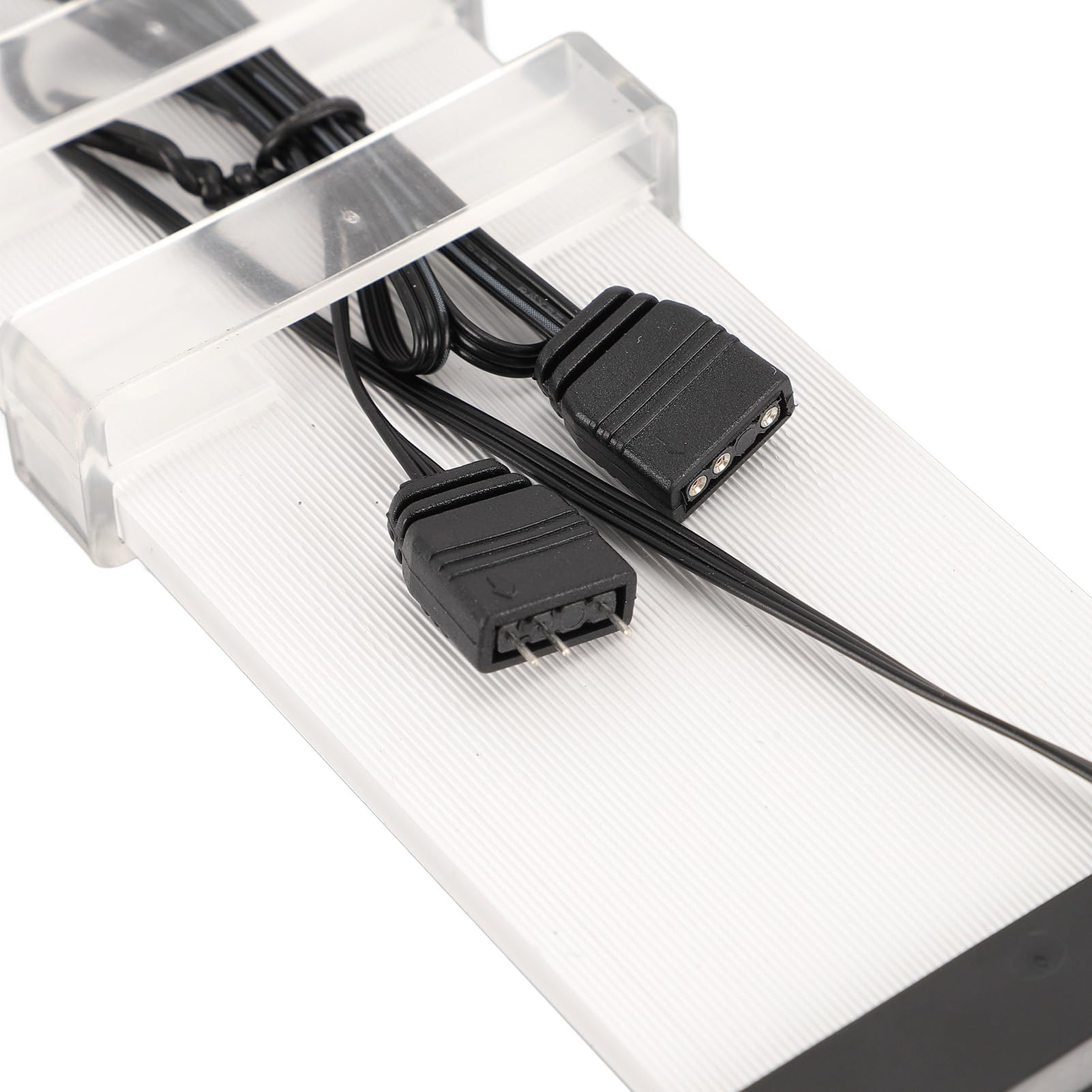 Câble D'extension d'alimentation RVB, Câble d'alimentation de Carte Mère ARGB, Câble d'alimentation synchronisé 5 V 3 Broches avec Tube en Silicone (X12 Wide (pour câble 24