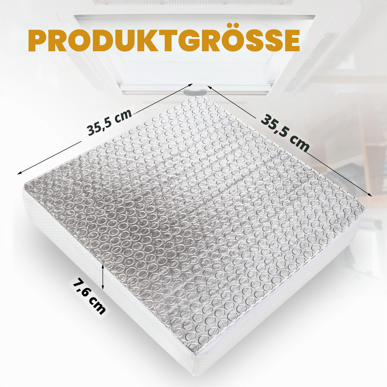 Wohnmobil-Dachfensterabdeckung, Wohnmobil-Isolator mit reflektierender Oberfläche (3591,6 cm, 2 Stück)